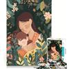 JIANGENNF Puzzle per ragazzi da 1000 pezzi: Madre che abbraccia la figlia giochi rilassanti attività divertenti da fare in casa gioco dal design accattivante 38x52cm