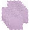 LUPATDY 12 tappetini a incastro, in schiuma, 30 x 30 cm, con peluche, per soggiorno, camera da letto, puzzle, piastrelle a incastro, in schiuma (lilla-2)