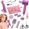 DAZZTIME Set Parrucchiera Bambina,14 Pezzi set di Bellezza per Parrucchiere e Cosmetico Include Trucco Finto e Accessori per Capelli,set da Gioco Parrucchieri per Bambini 3 4 5 6 7 Anni.