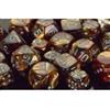 Chessex Dice: Polyhedral 7-Die Lustrous Dice Set - Gold w/silver by Chessex (English Manual)