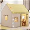 Utensy Tenda per bambini, per interni, per bambini, con luci e opache, tenda da gioco da principessa, per cameretta dei bambini, per interni, camera da letto, decorazione (giallo)