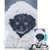 JIANGENNF Puzzle da 1000 pezzi per adolescenti: Gattino nero nella neve, Antistress, Difficile e stimolante, Regalo di Natale e compleanno 38x52cm