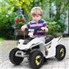 RELAX4LIFE Quad Elettrico per Bambini da Spiaggia 6 V 4,5 AH 22W, Portata 30 kg, 3 Anni+,Tempo di Ricarica: 8-12 ore, Tempo di Utilizzo: 40 Minuti (BIANCO)