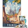 JIANGENNF Puzzle da 1000 pezzi per adulti raffigurante Caen in Francia, gioco per famiglie, assemblaggio di figure, compleanno e Natale 38x26cm