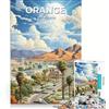 JIANGENNF Puzzle da 1000 pezzi per adulti, California, arancione, gioco per famiglie, decorazione per la casa, adatto per la decorazione della scrivania 38x26cm