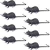FDGGT 8 Pezzi di Topi Simulati Modelli di Topo Nero Giocattoli di Topo in Plastica Decorazione della Tavola Oggetti di Scena Parodia