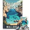 JIANGENNF Puzzle da 1000 pezzi per adolescenti Calo Des Moro a Maiorca, gioco educativo, attività divertenti da fare in casa, rafforza l'amore tra le coppie 38x26cm