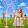 Sonnenspark Lanterna per bolle di sapone, regolabile in altezza, per bambini, con luce LED e musica, 2 in 1, macchina per bolle di sapone a mano, adatta per esterni, matrimoni e feste per bambini
