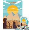 JIANGENNF Puzzle per adolescenti da 1000 pezzi, Cairo, Egitto, gioco rilassante, interazione genitore-figlio, gioco di sfida unico 38x26cm