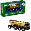 BRIO World - Grande locomotiva dorata a batterie, Treno in legno +3 anni
