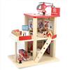 JugueteLand Set da gioco in legno con camion dei pompieri, elicotteri, vigili del fuoco e accessori, gioco di ruolo per l'apprendimento prescolare, giocattolo educativo per bambini dai 3 anni in su