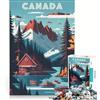 JIANGENNF Puzzle per adolescenti da 1000 pezzi, poster digitale di viaggio sul Canada, giochi rilassanti, decorazione per la casa, adatto per la decorazione della scrivania 38x26cm