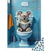 XyZpTqRwLmN Koala Divertente Illustrazione Puzzle 1000 Pezzi Gioco di Puzzle 1000 Pezzi Carta per Adulti Bagno Relax Casa Regalo Decorativo 38x26cm/1000pcs