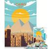 JIANGENNF Puzzle per ragazzi da 1000 pezzi, Cairo Egitto, giochi educativi, migliora la memoria, regalo di compleanno, regali 38x52cm