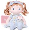 LeyaDoll Bambola Morbida per Bambini (40 cm), Prima Bambola in Stoffa per Bambina di 1 Anno, Regalo di Compleanno e Natale, Giocattolo di Peluche per Neonati e Bambini -lily-and-her-pet-cat