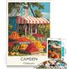 JIANGENNF Puzzle per adulti da 1000 pezzi, Camden Delaware, gioco pratico, divertente e spiritoso, lista dei desideri con Babbo Natale 38x26cm