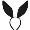 YUYWWAN 1 Pezzo Capelli Orecchie Coniglio Nero Sexy Carino Fascia per Capelli Coniglios Cosplay Rabbit Hairband Halloween Accessorio per Donna Ragazza Halloween Festa Costume Festa a Tema Decorazione