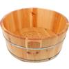 Healeved Vasca per Pediluvio in Legno Marrone, Secchio Portatile per Sauna | Immersione Profonda per Copertura Completa, Finitura Liscia Artigianale, Viaggio e Casa, Sollievo della Fatica