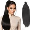 JJstar Coda Capelli Extension 70 cm Liscia, Clip e Fascia Avvolgente, 130 g | Coda liscia sintetica da 70 cm e 130 g, con clip e fascia avvolgente per aggiungere più lunghezza e volume in pochi passaggi.