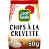 SUZI WAN Nuvole di Drago, Cialde ai Gamberetti ideali per Aperitivi, una bustine da 50 g (Confezione da 5)