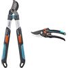 Gardena Troncarami Telecut 520-670 B: Compatto Svettatoio Bypass Telescopabile & Forbici da Giardino B/S Xl: Forbici da Giardino con Tagliente Bypass, Diametro di Taglio Max. 24 Mm