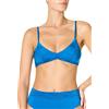 goldenpoint Bikini da Donna con Reggiseno a Bustino con Volant Top, Blu, 4B