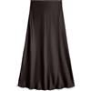 VERO MODA Gonna Midi Sbieco in Raso Cioccol Vero Moda