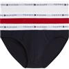 Tommy Hilfiger Slip da Uomo 3P UM0UM03875, Rosso (TH Wht/Med Red/Dsrt Sky), XS