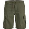JACK & JONES Jpstcole Dylan Cargo Shorts Mid Pls - Plus Size, Olive Night, 50