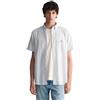 GANT REG POPLIN GINGHAM SS SHIRT, Camicia elegante Uomo, Blu ( LIGHT BLUE ), L