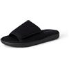 Amazon Essentials Pantofole a Fascia con Punta Aperta, Avvolgenti e Regolabili Uomo, Nero, 41 EU