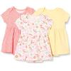 Amazon Essentials Abito a Maniche Corte in Maglia di Cotone Unisex - Bimbi 0-24, Confezione da 3