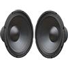 PLUG & SOUND Coppia woofer 25 cm 8 Ohm 10 pollici ** 300w x 2 ** altoparlanti 250mm 26 cm 260mm ricambi casse acustiche attive o passive black
