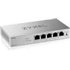 Zyxel Switch PoE 5 Porte | Switch Ethernet Gigabit Web Managed | 4 Porte PoE+ Budget 68W | QoS, Link Aggregation, VLAN, IGMP Snooping | Senza ventola | Desktop [GS1200-5HPv3]