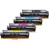 HenceBuy 054H - Cartuccia toner compatibile per Canon 054 CRG-054 CRG-054H per i-SENSYS LBP621cw 623cw MF643CDW MF645CX MF640C MF641CW MF642CDW MF643CDW MF644CDW MF645CX LBP621CW (Confezione da 4