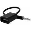 Ziyan 3,5 mm maschio AUX audio maschio a USB femmina adattatore OTG cavo auto nero 15 cm