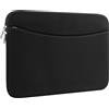 BAAGOAZ Custodia per Laptop 14 Pollici con Scomparto Frontale, Borsa Chromebook e PC Portatile, Design Sottile Leggero ed Elegante, Nero