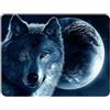 Silent Monsters Tappetino Mouse 36 x 25 cm, Lupo, Bordo tagliato al laser, Durevoli, antiscivolo e silenzioso, gioco, ufficio, casa, lavabile, arrotolabile, Tappetini per il Gaming Mousepad