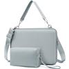 HYZUO 17-17,3 Pollici Custodia Rigida Portatile Borsa, Blu Cenere