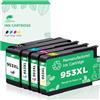 COLORETTO Cartucce 953XL per HP 953 XL 953XL Multipack compatibile per HP Officejet Pro 7720 7740 7720 7730 8210 8218 8710 8715 8716 8718 8719 8720 8725 8728 8730 8740 Drucker (BK C M Y-4P)