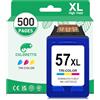 COLORETTO 57XL Cartuccia d'inchiostro Sostituzione per HP 57 XL Compatibile con 1210 1215 1216 1315 1350 2105 2110 2175 2210 4212 4215 4255 5150 5550 7260 7350 Colore
