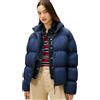 Tommy Jeans Donna Piumino Rouched con Imbottitura in Piuma, Blu (Dark Night Navy), M