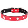 Suiecuor Collare per Cani e Gatti di Piccola e Media Taglia con Decorazione in Pentagramma in Metallo, Rosso, XS