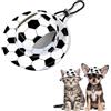 FIQLUL Cappello per Cani e Gatti Design Calcio, Cappellino Regolabile per Animali Domestici Taglia M, Accessorio Divertente per Foto e Feste a Tema, Bianco e Nero, 18.5x20cm