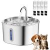 Generic Fontana d'acqua Selene per cani, filtri per l'acqua Selene, livello dell'acqua visibile da 2,2 l, fontana per animali domestici con sistema di filtraggio triplo, pompa sommergibile ultra silenziosa