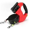 Galatée Guinzaglio Retrattile, Guinzaglio Estensibile 3m Con Torcia a Led, Doppia Fune Di Trazione Telescopica Per Cani Di Piccola e Media Taglia Sotto i 20 Kg(Rosso)