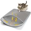 Conlun Tappetino Lettiera Gatto 60x46 cm, Nido d'Ape,Grigio