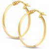 Amberta Orecchini a Cerchio in Oro Massiccio 9kt 14kt da Donna, Cerchietti Piccoli Sottili Lisci Classici, Cerchi in Oro 9 14 carati 10,15, 20, 25 mm Made in Italy: 14K 20 mm