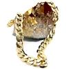 Lifetime Bling Collana a catena in oro 14 K per uomo e donna, 11 mm, taglio diamante, stile hip hop, con chiusura solida e solida, Oro