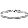 Stylish-Art Bracciale Stile Dolce Lucido In Argento 925,Scintillante Temperamento Carino Catena A Maglie Morbide Braccialetto Da Polso Gioielli Regalo Di Compleanno Per Uomini E Donne